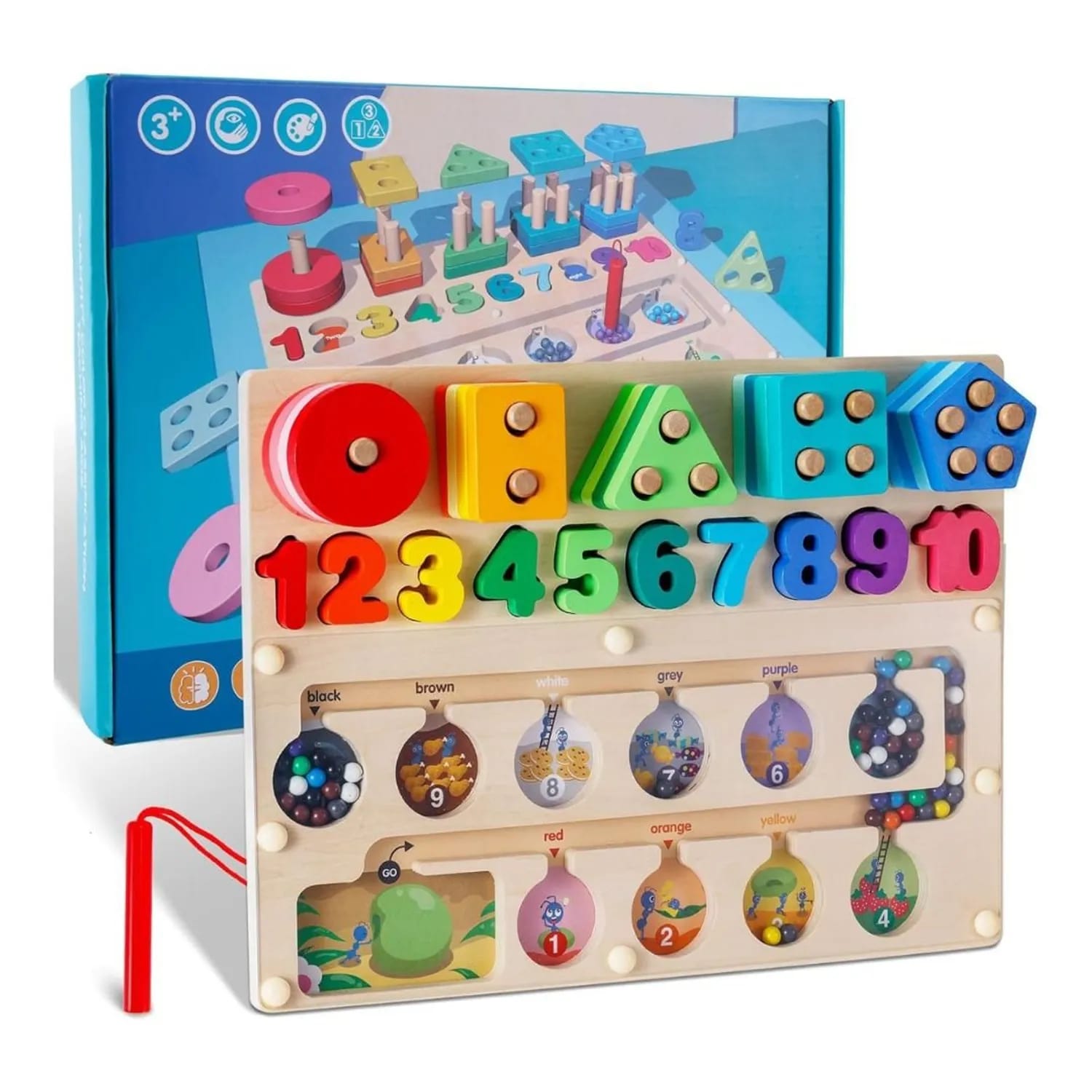 Tablero Montessori Multifuncional(3,4,5 años)