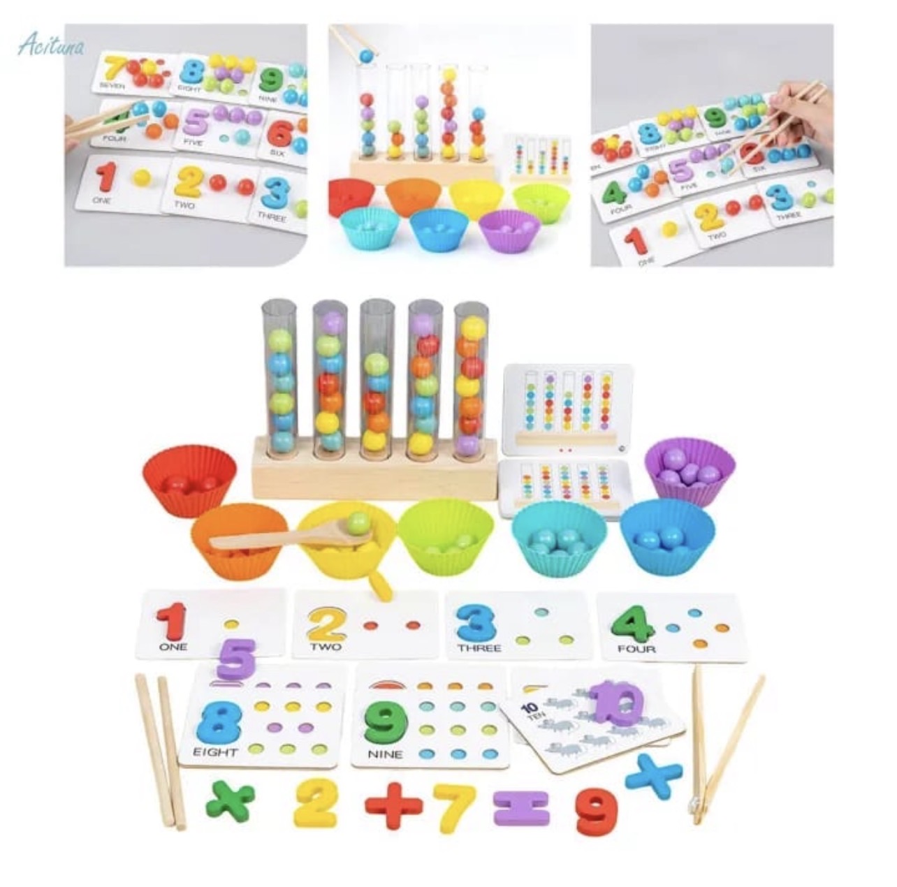 Juego Matemático Montessori (3,4,5,6 7años)