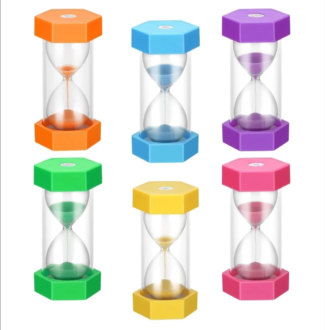 Rejos de arena 5 minutos ( colores variados)