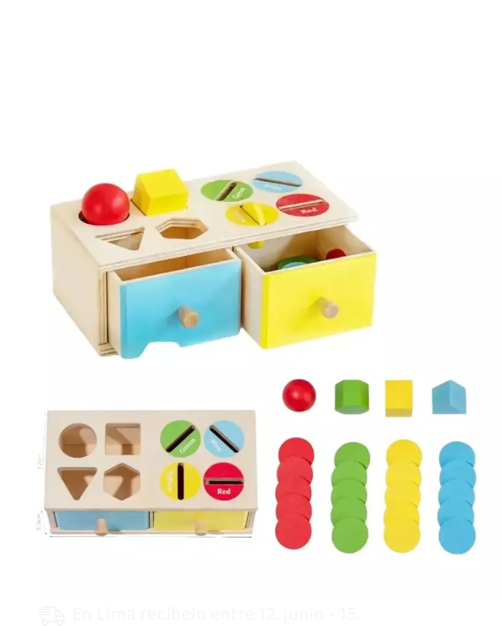 Cajita Montessori de clasificación y encaje 