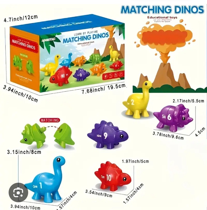 Dino conectores números (2,3,4)