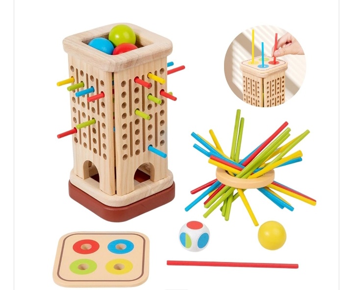 Torre de colores de habilidad mental(3,5,6,7,8,9 años )