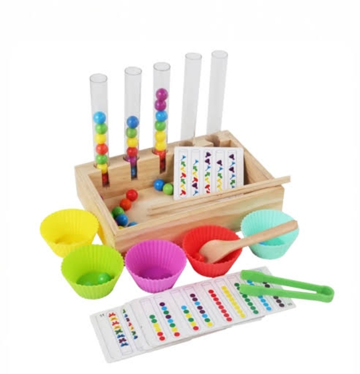 Juego de cuentas con tubos de ensayo  (3,4,5,6,)