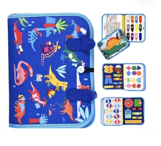 Libro sensorial de actividades Dino (2,3,4,5,)