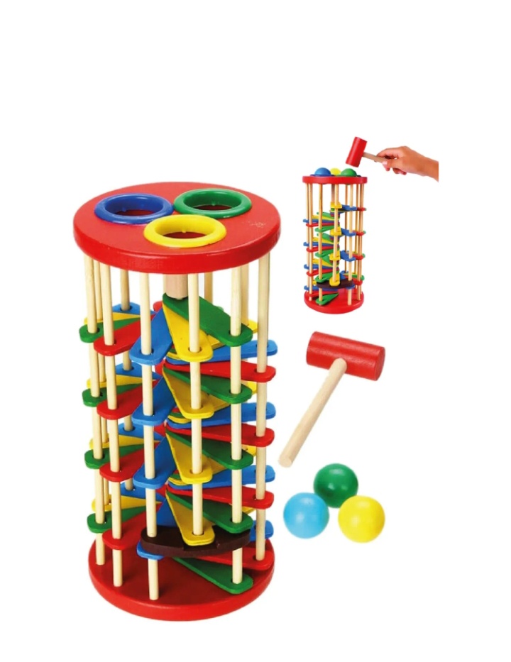 Torre de pelotas con tobogán 