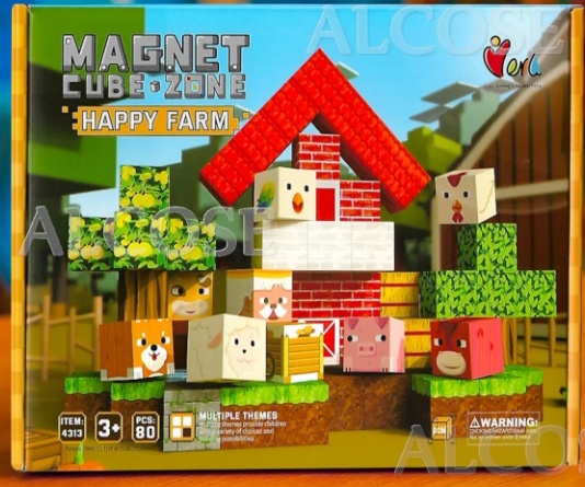 Bloques Magnéticos granja 80 pcs