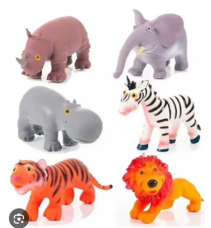 Animales de la selva en  goma  chico