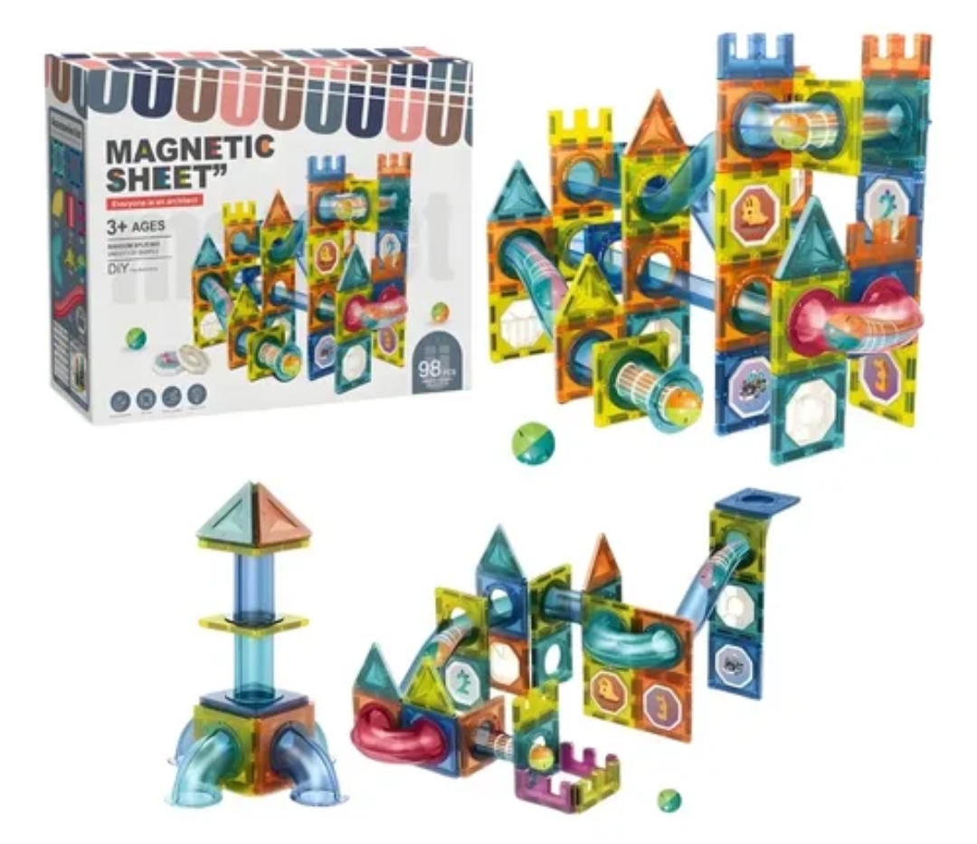 Pista de canicas magneticas 98 pcs
