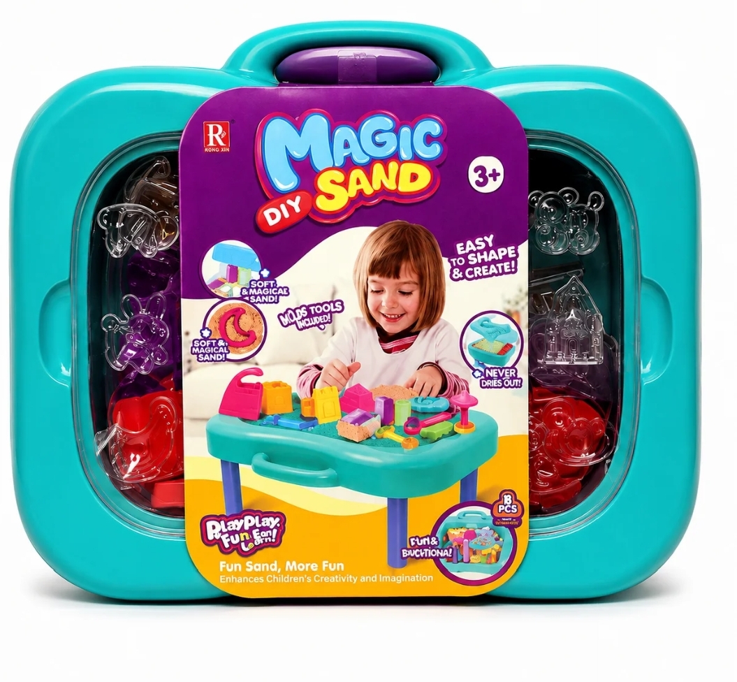 Maleta de arena magica con accesorios 