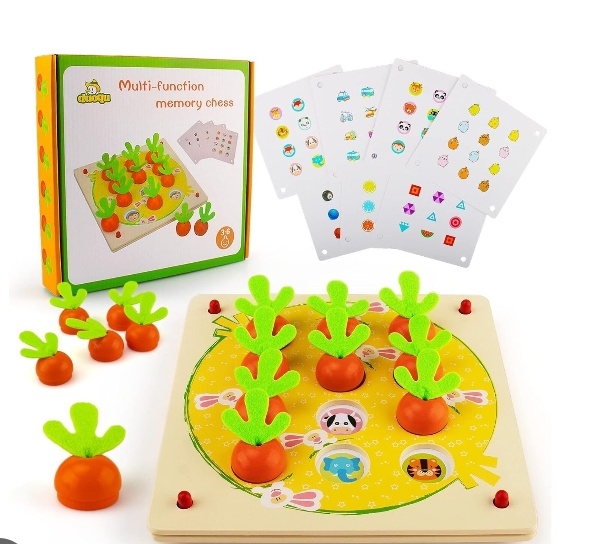 Juegos de memoria zanahoria (3,4,5,6,7,8)
