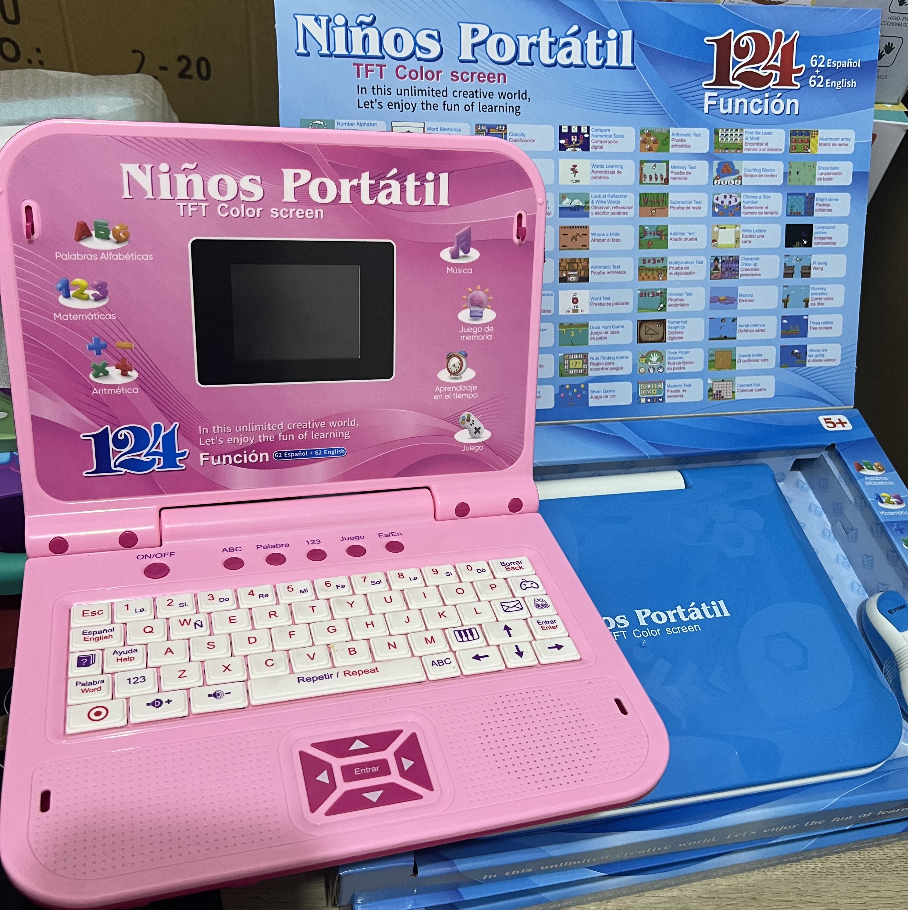 Laptop educativa. De 124 funciones a colores 